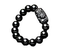 BDSHGRDH Natural Obsidian PiXiu Bracelet Male Jade Banngle