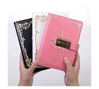 BDSHGRDH notebook， 200pages Cipher Book Password With Lock Diary Boy Simple Literature And CreativeSchool(Pink)