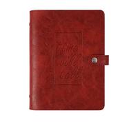 BDSHGRDH notebook， Agenda Diary PU Leather Cover Loose-leaf Replaceable Paper TravelerStationery Supplies(Red,125 * 190mm)