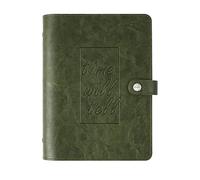 BDSHGRDH notebook， Agenda Diary PU Leather Cover Loose-leaf Replaceable Paper TravelerStationery Supplies(Green,175 * 235mm)