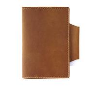 BDSHGRDH notebook， Brown Leather Handmade Portable Travel Retro Cowhide Cover Diary Outside Write Book Office
