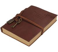 BDSHGRDH notebook， Classic Retro Vintage Style PU Cover String Key Bound Blank Notepad Travel Journal Diary Sketchbook