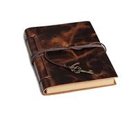 BDSHGRDH notebook， Diary Journals Genuine Leather Binder Sketchbook Vintage Planner Travel Note Book Stationary School Office Supplies(Brown)