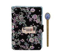 BDSHGRDH notebook， Lockable 200 Pages Diary Journal with Combination Lock - Refillable Leather Personal for Secure Writing