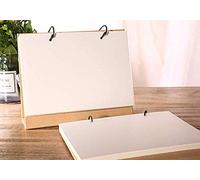 BDSHGRDH notebook， Paper RefillTop Spiral RefillableDesktop Standing Planner Book Sketchbook with Yellow Kraft Cover