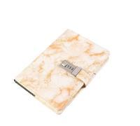BDSHGRDH notebook， Password Marble Texture 100 Sheets Personal Diary With Lock Code ThickLeather Office School Supplies Gift(Yellow)