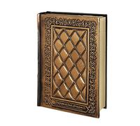 BDSHGRDH notebook， Retro Clip Hardcover Embossed Travel Journal SketchbookDiary Schedule Plan Record Scrapbook-Bronze