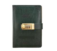 BDSHGRDH notebook， Retro Password Book Lock Diary Thickened Creative Account StudentStationery(Burgundy)