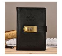 BDSHGRDH notebook， Retro Password Book Lock Diary Thickened Creative Account StudentStationery(White)