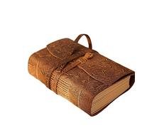 BDSHGRDH notebook， Thick Genuine Leather Journal Book 400P Blank Paper Sketchbook Hand Made Band