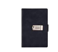BDSHGRDH notebook， Version 200 PagesRetro Password Book With Lock Diary Thickened Creative Hand Ledger StudentStationery Gift(Black)
