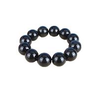 BDSHGRDH Obsidian Natural Black Obsidian Stone Bracelet for 12mm Round Bead Bracelets
