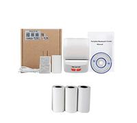 BDSHGRDH photo printer， Printers Bluetooth Mini Portable 58mm Receipt Printer Ticket Bill Printing Papers Roll Wireless Impresora(WH Add 3Rolls)