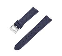 BDSHGRDH Pocket Watch， Genuine Leather Watch Strap Quick Release Watchbands for Wristband Accessories(Blue Silver,22mm)