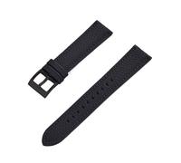 BDSHGRDH Pocket Watch， Genuine Leather Watch Strap Quick Release Watchbands for Wristband Accessories(Black Black,22mm)