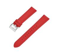 BDSHGRDH Pocket Watch， Genuine Leather Watch Strap Quick Release Watchbands for Wristband Accessories(Red Silver,20mm)