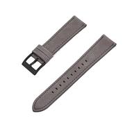 BDSHGRDH Pocket Watch， Genuine Leather Watch Strap Quick Release Watchbands for Wristband Accessories(Grey Black,22mm)