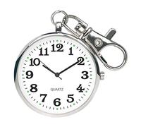 BDSHGRDH Pocket Watch， Pocket Watch Minimalist Ultra Thin Open Face with Key Buckle Unisex Portable(White)