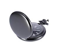 BDSHGRDH Pocket Watch， Smooth Antique with Steel Chain(Black)