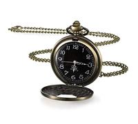 BDSHGRDH Pocket Watch， Vintage Pocket Watch Smooth with Chain Roman Numerals Antique for Men Women Dad Birthday Anniversary Day(Black)