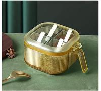 BDSHGRDH salt pot， Seasoning Box Combination Set Home Kitchen s Tank Salt Msg One Multi-Grid Storage Sugar Bowl(Onecolor)