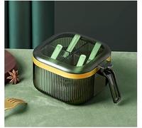 BDSHGRDH salt pot， Seasoning Box Combination Set Home Kitchen s Tank Salt Msg One Multi-Grid Storage Sugar Bowl(Groen)