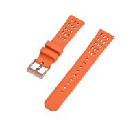 BDSHGRDH Watch Strap, New Design Rubber Watch Band Fluorine Rubber Quick Release Porous Structure, Orange Rose Gold, 20mm