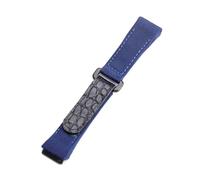 BDSHGRDH watch strap， watchband， Men Nylon Canvas Stitching Genuine Leather Watchband(Dark Blue)