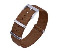 BDSHGRDH watch strap， watchband， Nylon Watch Band Ribbed Strap For Fabric Watchband Accessories(Brown,22mm)