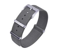 BDSHGRDH watch strap， watchband， Nylon Watch Band Ribbed Strap For Fabric Watchband Accessories(Gray,20mm)