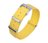 BDSHGRDH watch strap， watchband， Nylon Watch Band Ribbed Strap For Fabric Watchband Accessories(Yellow,20mm)
