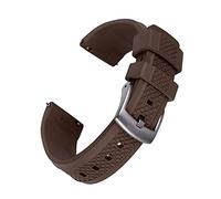 BDSHGRDH watch strap， watchband， Rubber Watch Band Quick Release Strap Slide Keeper Straps Waterproof Diving(Brown,22mm)
