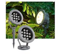BDSHL Spotlight LED Flood Light, Villa Garden Courtyard Lighting 85~265V Outdoor IP65 Waterproof 180° Rotating Head Floor-standing Landscape Light (Color : A2-Warm white, Size : 18W)