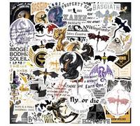 BDSHUNBF 120 Pack Fourth Wing Stickers - Waterproof, Cute Dragon Rider, Colorful Graffiti, Reading Stickers for Water Bottles, Laptop, Skateboard, Computer - for Teens and Adults