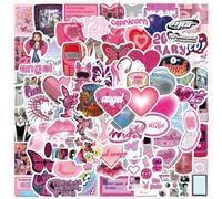 BDSHUNBF 123PCS Aesthetic & Cute Stickers - Retro Design, Waterproof Vinyl for Laptop, Skateboard, Guitar, Phone, Luggage & Water Bottle - Teen & Adult
