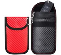 BDSHUNBF 2 Pack Signal Blocking Pouch for Car Keys, Keyless Car Key Signal Blocker Pouch, Anti-theft Remote Entry Keyless Protect, RFID Car Key Pouches Signal Blocker, Key Fob Protection Pouch