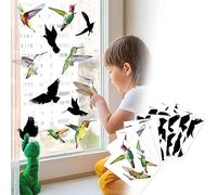 BDSHUNBF 25 Pcs Window Stickers, Static Cling Window Clings, Double Sided Window Clings, No Glue Window Decals Anti-Collision, Decorative Alert Bird Window, for Preventing People and Bird Strikes
