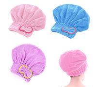 BDSHUNBF 3PCS Rapid Drying Hair Towel, Hair Towel Wrap, Microfibre Towel Super Absorbent Anti Frizz Dry Hair Hat for Women and Girls Drying Hair