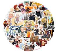 BDSHUNBF 62 Pcs Angels & Demons Stickers - Aziraphel & Crowley TV Show Gift, Waterproof, Cute Aesthetic Gifts for Water Bottles, Laptop, Guitar, Skateboard, Suitcase