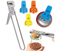 BDSHUNBF Jar Opener, Manual Can Opener, Bottle Opener, Adjustable Non-Slip, Stainless Steel, Blue, Yellow, Orange