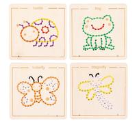 BDSHUNBF Montessori Lacing Toys, Sewing Kit Fine Motor Skill Busy Board, My First Lacing Cards, Sew Fun Animals for Beginners