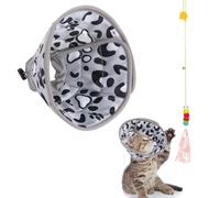 BDSHUNBF Soft Cat Cone Collar, Adjustable Cat Recovery Collar, Elizabethan Collar for Cat Prevent from Licking Wounds, After Surgery, M