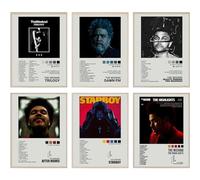 BDSHUNBF The Weeknd Album Cover, Music Album Cover Posters Print Set of 6, Aesthetic Canvas Wall Art, for Teens Dorm Decor Girl and Boy 8x10 inch Unframed
