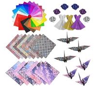 BDSHUNFB Origami Paper Kit - Origami Set Includes 150 Sheets of 20cm x 20cm Patterned Paper Fun Kit Crafting Projects