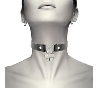 Bdsm accessory bdsm leather heart shape necklace with lock, Poids 0.032 Kg