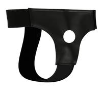 Bdsm accessory black bdsm harness with central hole, Poids 0.050 Kg