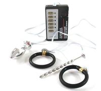 BDSM Anal Vibrator with Electric Shock Anal Butt Plug Vibrators Prostate Massager Stimulation Clitoral G-Spot Stimulator Remote Control for Men Inserting Toys SM Massage Kits Surprised