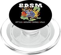 BDSM Battles Dragons Swords Magic RPG Fantasy Knight Dragon PopSockets PopGrip for MagSafe
