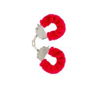 Bdsm bondage handcuffs fur red color