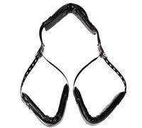 BDSM Bondage Harness Adjustable Handcuff Wrist & Ankle Cuffs Gag Mouth Sexual Restraints Slave Neck Flirt Sex Toys for Couples Black One Size